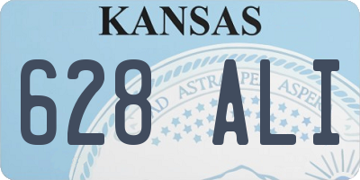 KS license plate 628ALI
