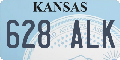 KS license plate 628ALK