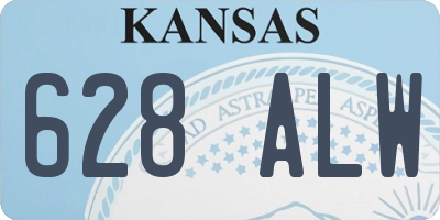 KS license plate 628ALW