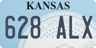 KS license plate 628ALX