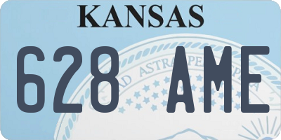 KS license plate 628AME