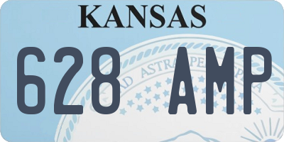 KS license plate 628AMP