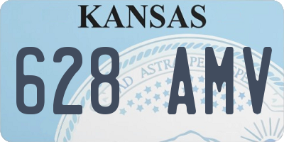 KS license plate 628AMV