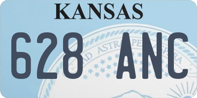 KS license plate 628ANC