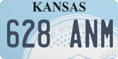 KS license plate 628ANM