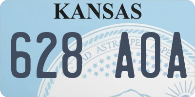 KS license plate 628AOA
