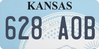 KS license plate 628AOB