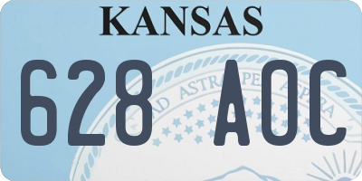 KS license plate 628AOC