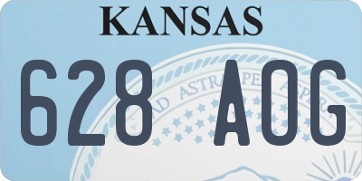 KS license plate 628AOG