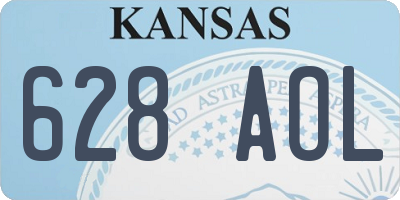 KS license plate 628AOL