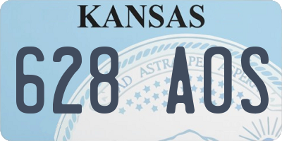 KS license plate 628AOS