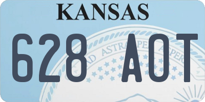 KS license plate 628AOT