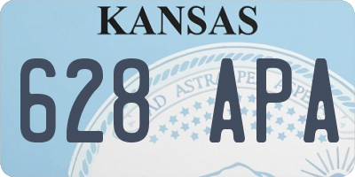 KS license plate 628APA