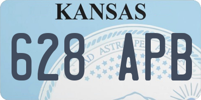 KS license plate 628APB