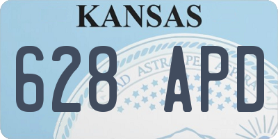 KS license plate 628APD