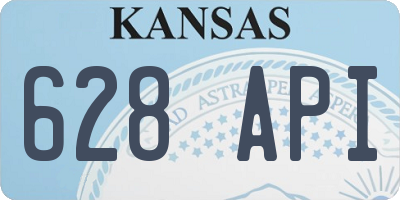 KS license plate 628API