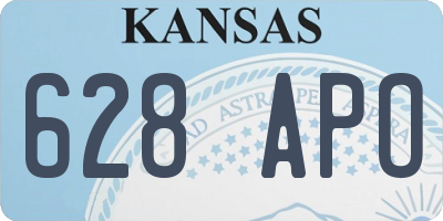 KS license plate 628APO