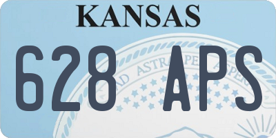 KS license plate 628APS