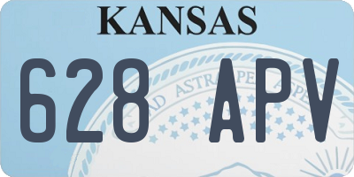 KS license plate 628APV