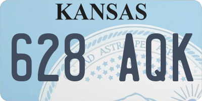 KS license plate 628AQK