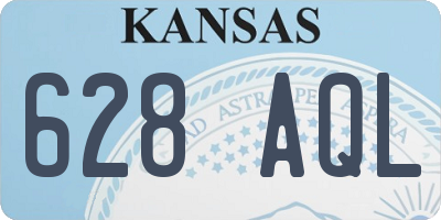 KS license plate 628AQL
