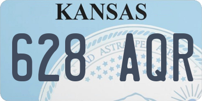 KS license plate 628AQR