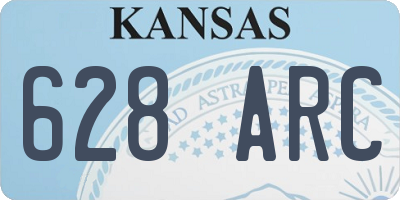 KS license plate 628ARC