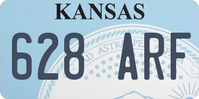 KS license plate 628ARF