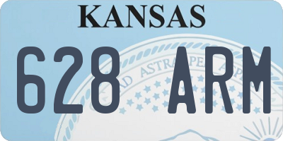 KS license plate 628ARM