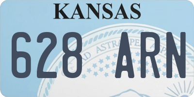 KS license plate 628ARN