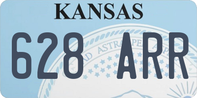 KS license plate 628ARR