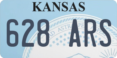 KS license plate 628ARS