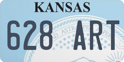 KS license plate 628ART