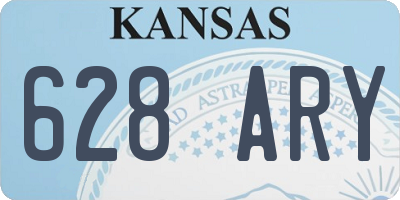 KS license plate 628ARY