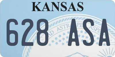 KS license plate 628ASA