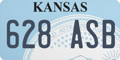 KS license plate 628ASB