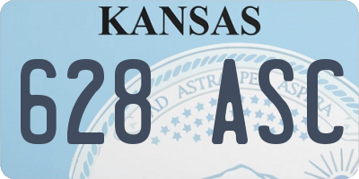 KS license plate 628ASC