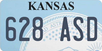 KS license plate 628ASD