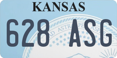 KS license plate 628ASG