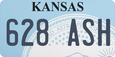 KS license plate 628ASH
