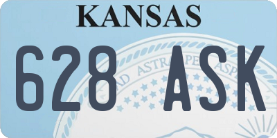 KS license plate 628ASK