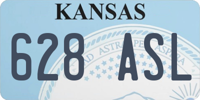 KS license plate 628ASL