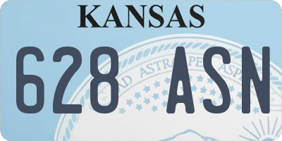 KS license plate 628ASN