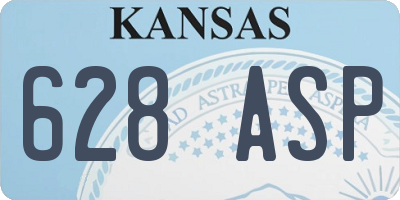 KS license plate 628ASP