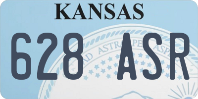 KS license plate 628ASR