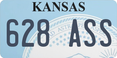 KS license plate 628ASS