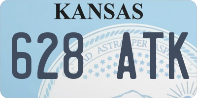 KS license plate 628ATK
