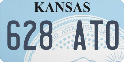 KS license plate 628ATO