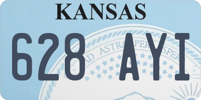 KS license plate 628AYI