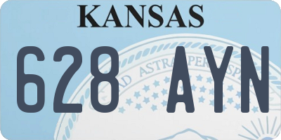 KS license plate 628AYN